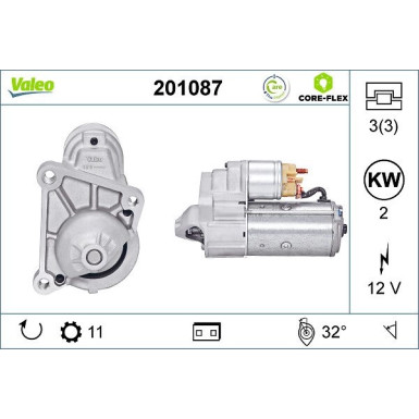 VALEO Anlasser 201087 VALEO CORE-FLEX