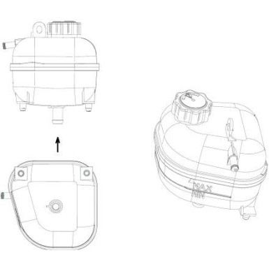 Ausgleichsbehälter, Kühlmittel EASY FIT 454041