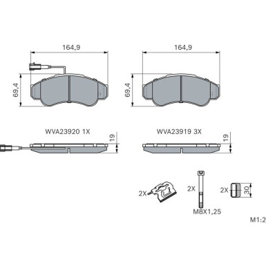 Bremsklötze | FIAT | 0 986 424 769