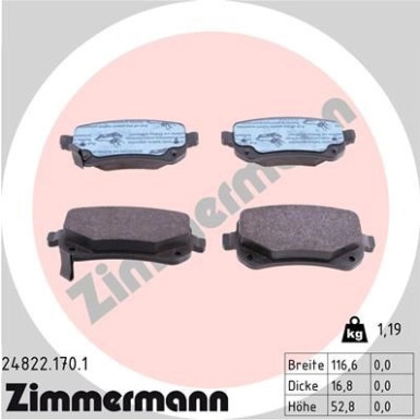 ZIMMERMANN Bremsbeläge