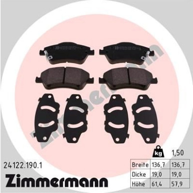 ZIMMERMANN Bremsbeläge