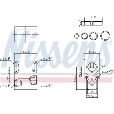 NISSENS Expansionsventil, Klimaanlage 999356 FIRST FIT