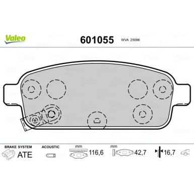 VALEO Bremsbeläge VALEO Bremsbeläge