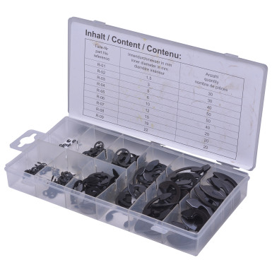 S8039 SW-Stahl E-Sicherungsring Sort. 300 tlg.