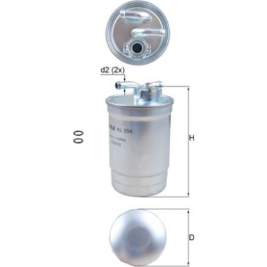 MAHLE Kraftstofffilter | KL 554D