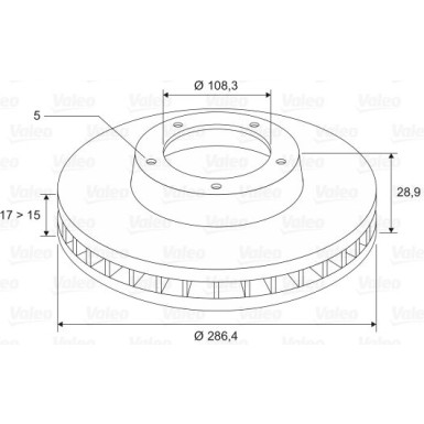 VALEO Bremsscheibe 197065