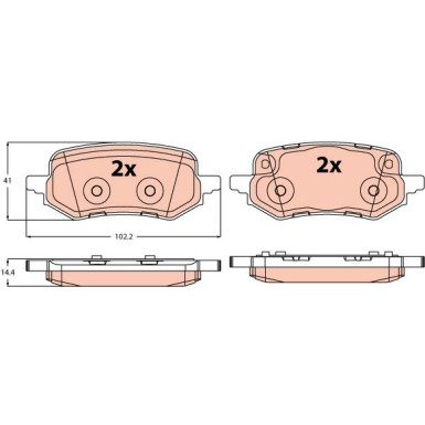 Bremsklötze VA | FORD Puma 19 | GDB2367 Bremsklötze VA | FORD Puma 19 | GDB2367