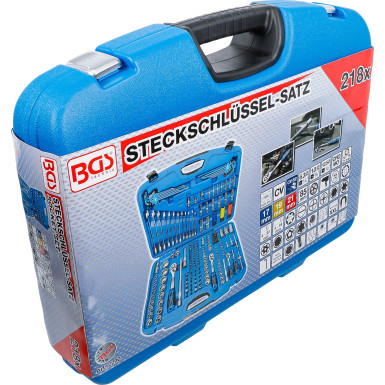 BGS Steckschlüssel-Satz """"Gear Lock"""" | Antrieb 6,3 mm (1/4"""") / 10 mm (3/8"""") / 12,5 mm (1/2"""") | 218-tlg | 2290