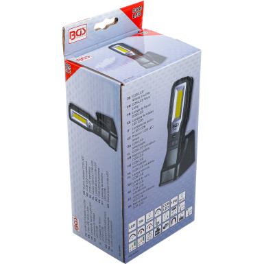 BGS COB-LED Arbeits-Leuchte | klappbar | mit Ladestation | 85347