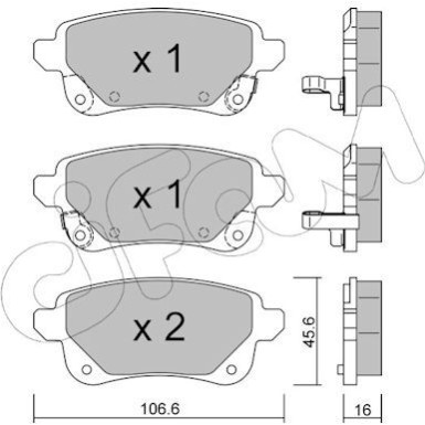 CIFAM Bremsbelagsatz, Scheibenbremse | 822-1112-1