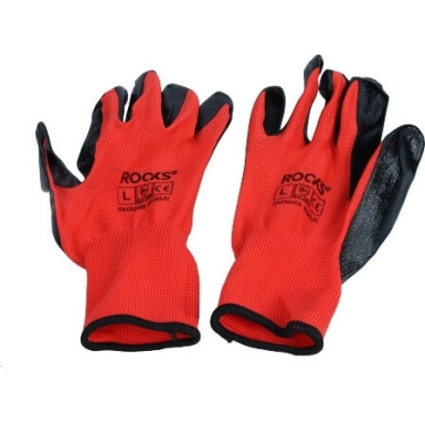 OK-09.0011 Arbeitshandschuhe Aus Polyester-Nitrill, Größe L, 5 Paar