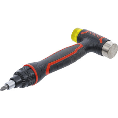 BGS Wechselkopf-Hammer mit Ratschen-Drehgriff für Bits, umschaltbar 3-in-1 BGS Do it yourself 20800
