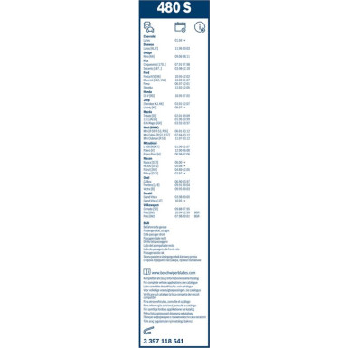 BOSCH | Wischerblatt 480S | TWIN-Spoiler | 3397118541