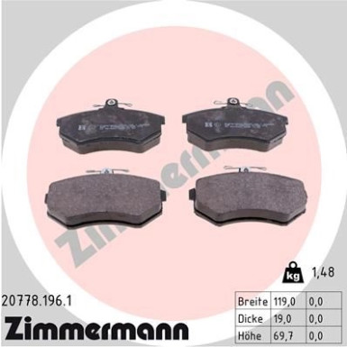 ZIMMERMANN Bremsbeläge ZIMMERMANN Bremsbeläge