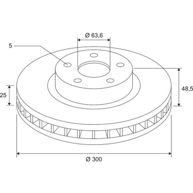 VALEO Bremsscheibe 672551 COATED
