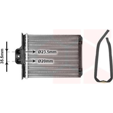 VAN WEZEL Wärmetauscher, Innenraumheizung 37006217