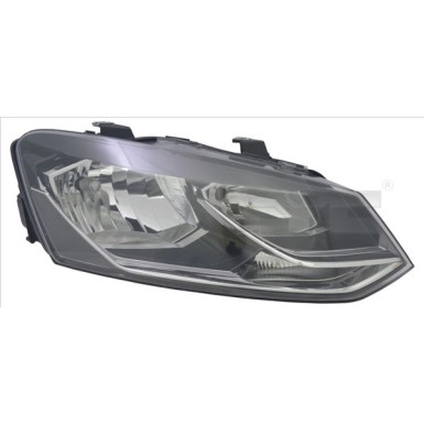 Scheinwerfer R H7/H7 +LWR +MOT SCHWARZ/CHROM | VW POLO 5,14-5,17 | 20-14667-05-2