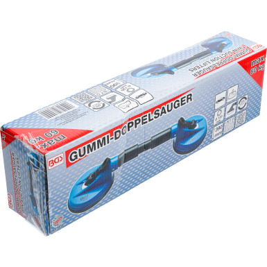 BGS Gummi-Doppelsauger | ABS | mit flexiblen Köpfen | Ø 120 mm | 390 mm | 8000