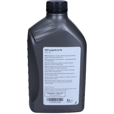 GS55545C2 Original VW Motoröl Longlife III 0W-30 GS55545C2 1 Liter GS55545C2 Original VW Motoröl Longlife III 0W-30 GS55545C2 1 Liter