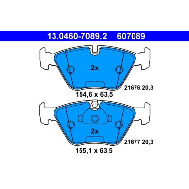 Bremsbelagsatz Bmw P. E39 2.0-3.5 95-04 | 13.0460-7089.2