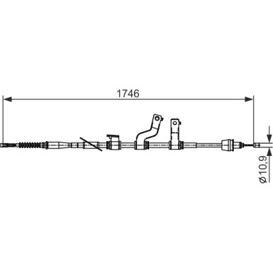Handbremsseil li | HYUNDAI | 1987482572