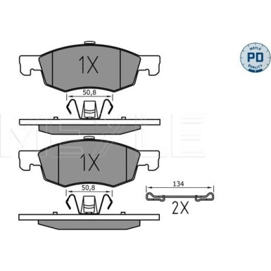 Bremsbelagsatz, Scheibenbremse | 025 221 4317/PD