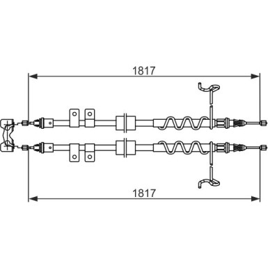 Handbremsseil | FORD Tourneo Connect 02 | 1987482776
