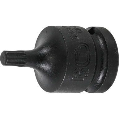 BGS Kraft-Bit-Einsatz | Antrieb Innenvierkant 12,5 mm (1/2"""") | Innenvielzahn (für XZN) M6 | 5487-M6