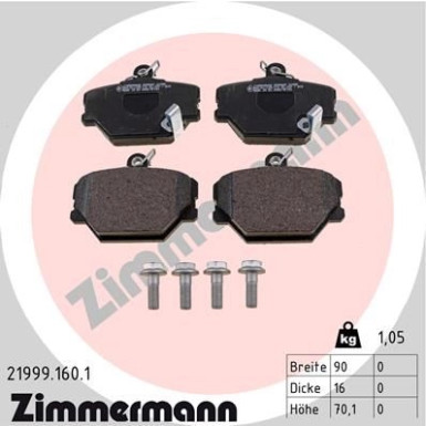 ZIMMERMANN Bremsbeläge ZIMMERMANN Bremsbeläge