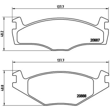 BREMBO Bremsklötze VA | SEAT Cordoba, Ibiza VW Golf, Passat 81-99 | P 85 024