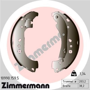 ZIMMERMANN Bremsbackensatz | 10990.159.5