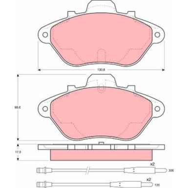 Bremsklötze VA | CITROEN XM 89 | GDB956