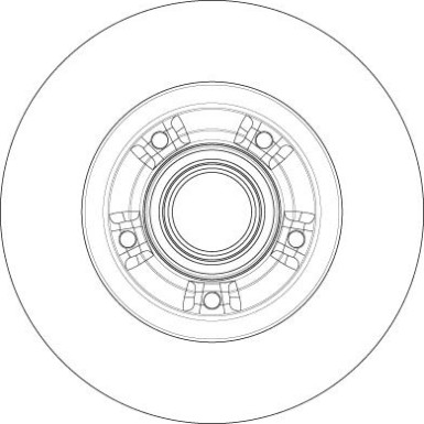 Bremsscheibe Renault T. Grand Scenic 09- Mit Lager TRW SINGLE DF6203BS