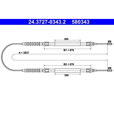 24.3727-0343.2 Seilzug, Feststellbremse