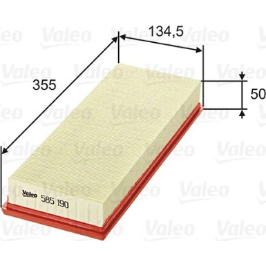 VALEO Luftfilter | 585190