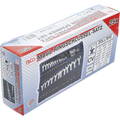 BGS Maul-Ringschlüssel-Satz | Zollgrößen | SW 1/4"""" - 1.1/4"""" | 25-tlg | 9473