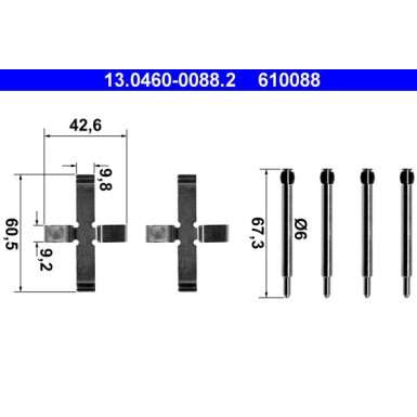 ATE Zubehör, Bremsbeläge 13.0460-0088.2