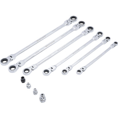 BGS Doppel-Ratschen-Gelenkschlüssel-Satz | SW 8 - 19 mm | 10-tlg | 91541