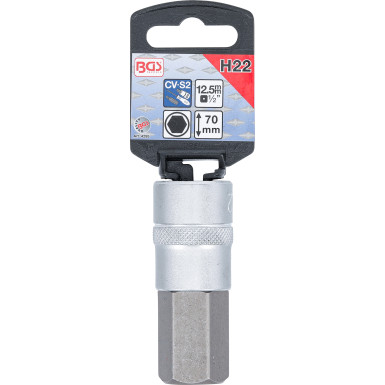 BGS Bit-Einsatz | Länge 70 mm | Antrieb Innenvierkant 12,5 mm (1/2"""") | Innensechskant 22 mm | 4295