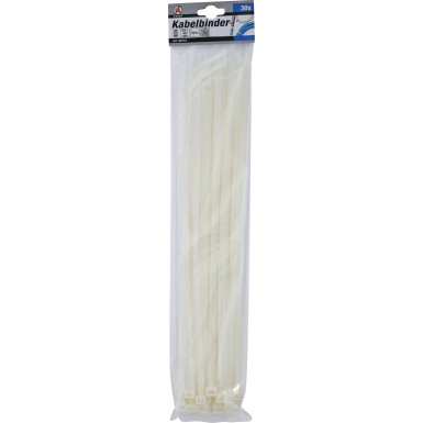 BGS Kabelbinder-Sortiment weiß 8,0 x 400 mm 30-tlg BGS Do it yourself 80774