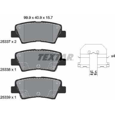 Bremsbelagsatz Hyundai T. I40 11-/Sonata 08-/Ceed 12-/Optima Siehe Katalog | 2533701