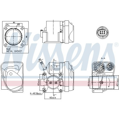 NISSENS Drosselklappenstutzen 955057 FIRST FIT