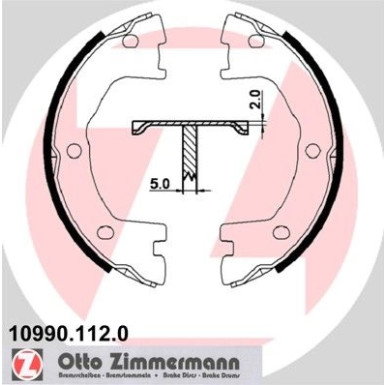 ZIMMERMANN Bremsbacken | 10990.112.0