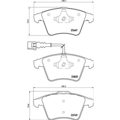 BREMBO Bremsklötze VA | VW Touareg 03 | P 85 149