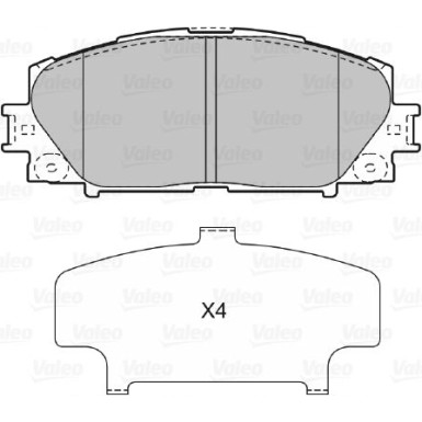 VALEO Bremsbeläge 598896