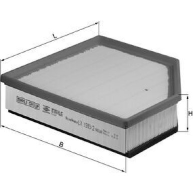 MAHLE Luftfilter | LX 1593/2