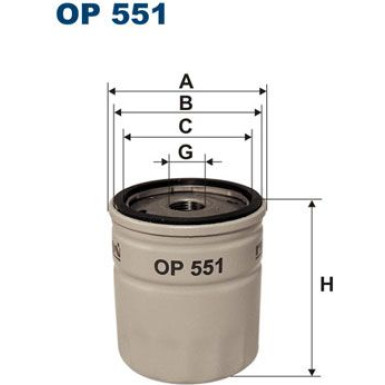 OP 551 Filter, Kurbelgehäuseentlüftung