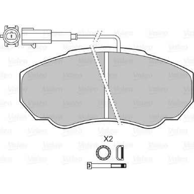 VALEO Bremsbeläge 598568