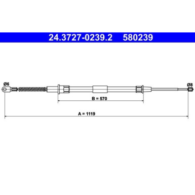 24.3727-0239.2 Seilzug, Feststellbremse