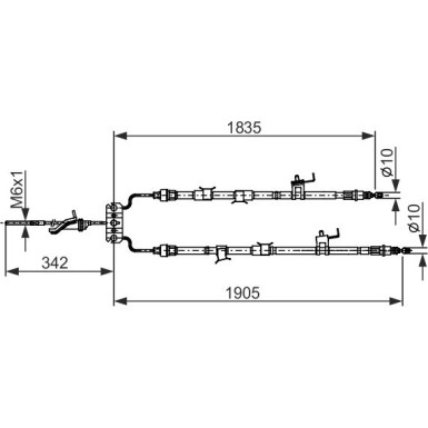 Handbremsseil | MAZDA 3 99-09 | 1987482851